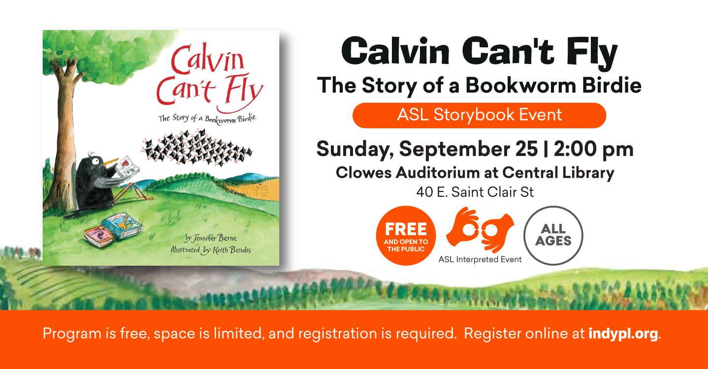 Calvin Can't Fly ASL Storybook Event Notice
