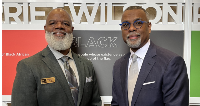 Indianapolis Public Library CEO Gregory A. Hill, Sr. and Dr. Eddie S. Glaude, Jr., the James S. McDonnell Distinguished University Professor, Department of African American Studies, Princeton University