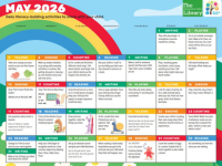 Thumbnail of a monthly Early Learning calendar that includes daily ideas to help your child with language and literacy skills using simple and fun activities.