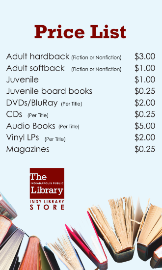 Indy Library Store Price List Photo