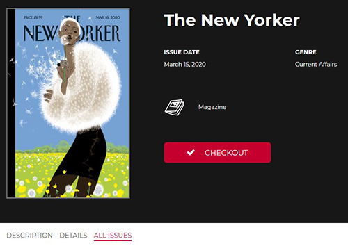 The New Yorker e-Magazine Screenshot