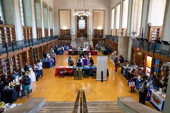 Aerial view of the Black Health Fair.