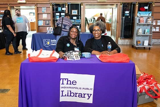Library staff welcome attendees!