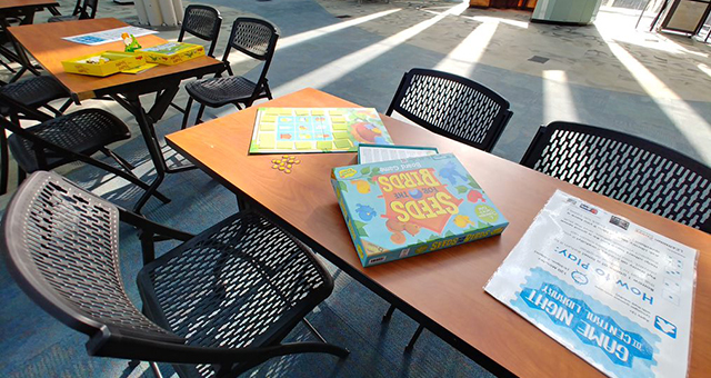 photo of board games at Central Library Family Game Night