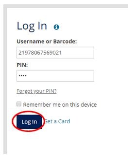 Login Box and Bar Code Screenshot