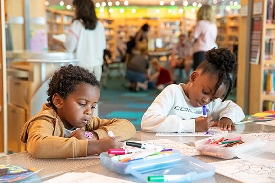 2025 Book Fest Juneteenth Celebration Two Children Coloring