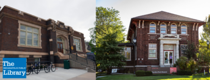 The East Washington and Spades Park branches, both of which are Carnegie Libraries in their original buildings